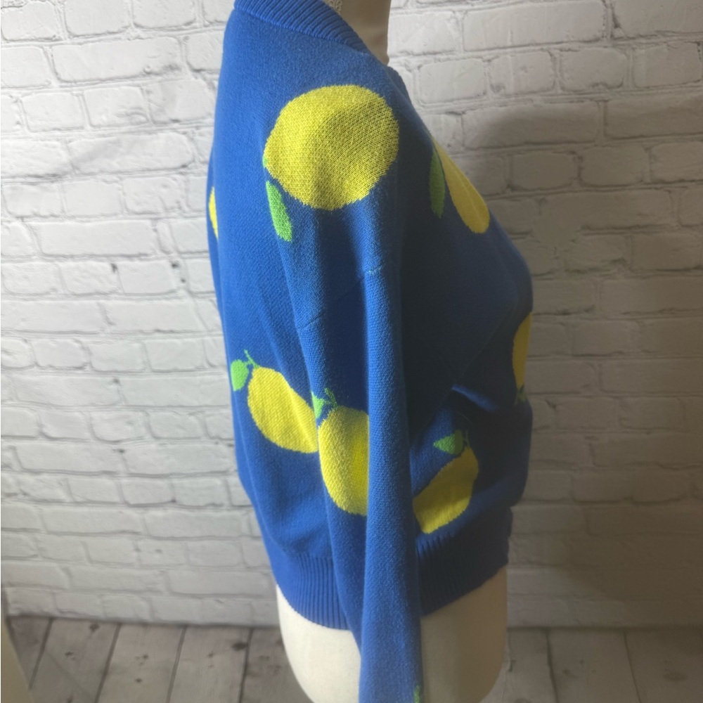 Nikka k Blue Lemon Patterned Women's Sweater size xs - Picture 7 of 10